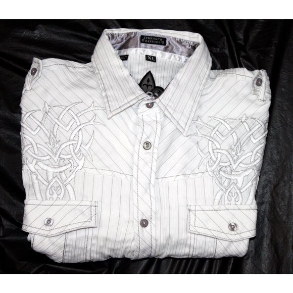 Roar Men's Long Sleeve Button Front Western Embroidered Shirt Size XL - Picture 6 of 8